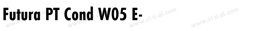 Futura PT Cond W05 E字体转换